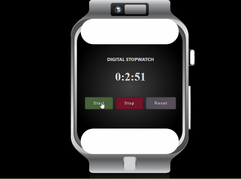Simple Digital Stopwatch in JavaScript Free Source Code SourceCodester